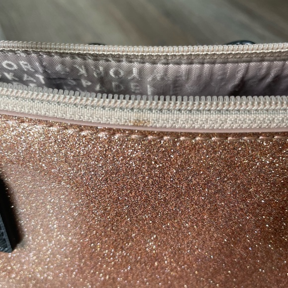 Kate Spade Pinkish Sparkle Tote With Black Bow - Picture 8 of 11